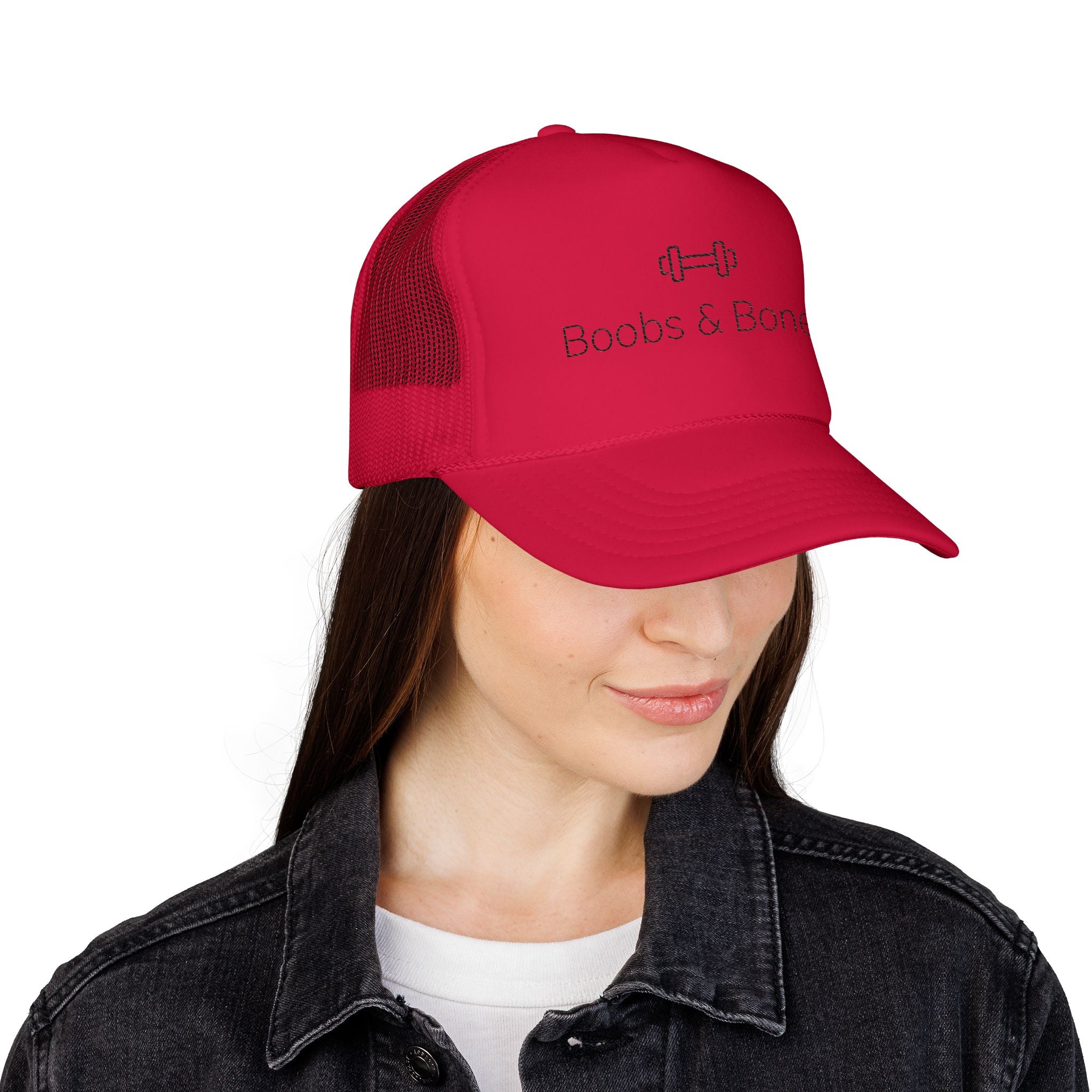 Boobs & Bones logo trucker hat