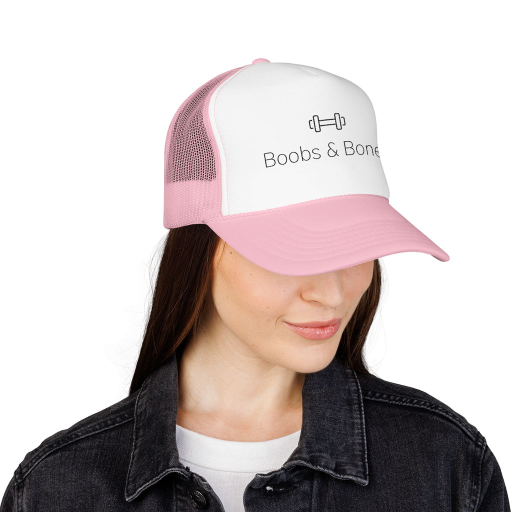 Boobs & Bones logo trucker hat