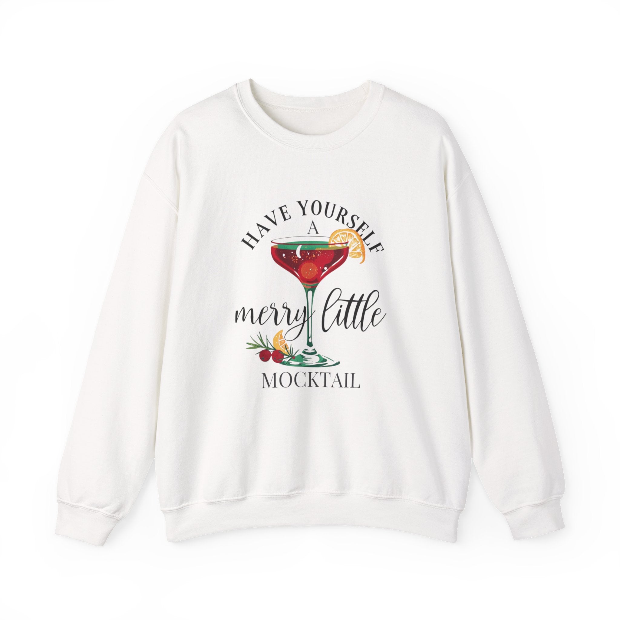 "Have Yourself a Merry Little Mocktail" holiday crewneck sweatshirt