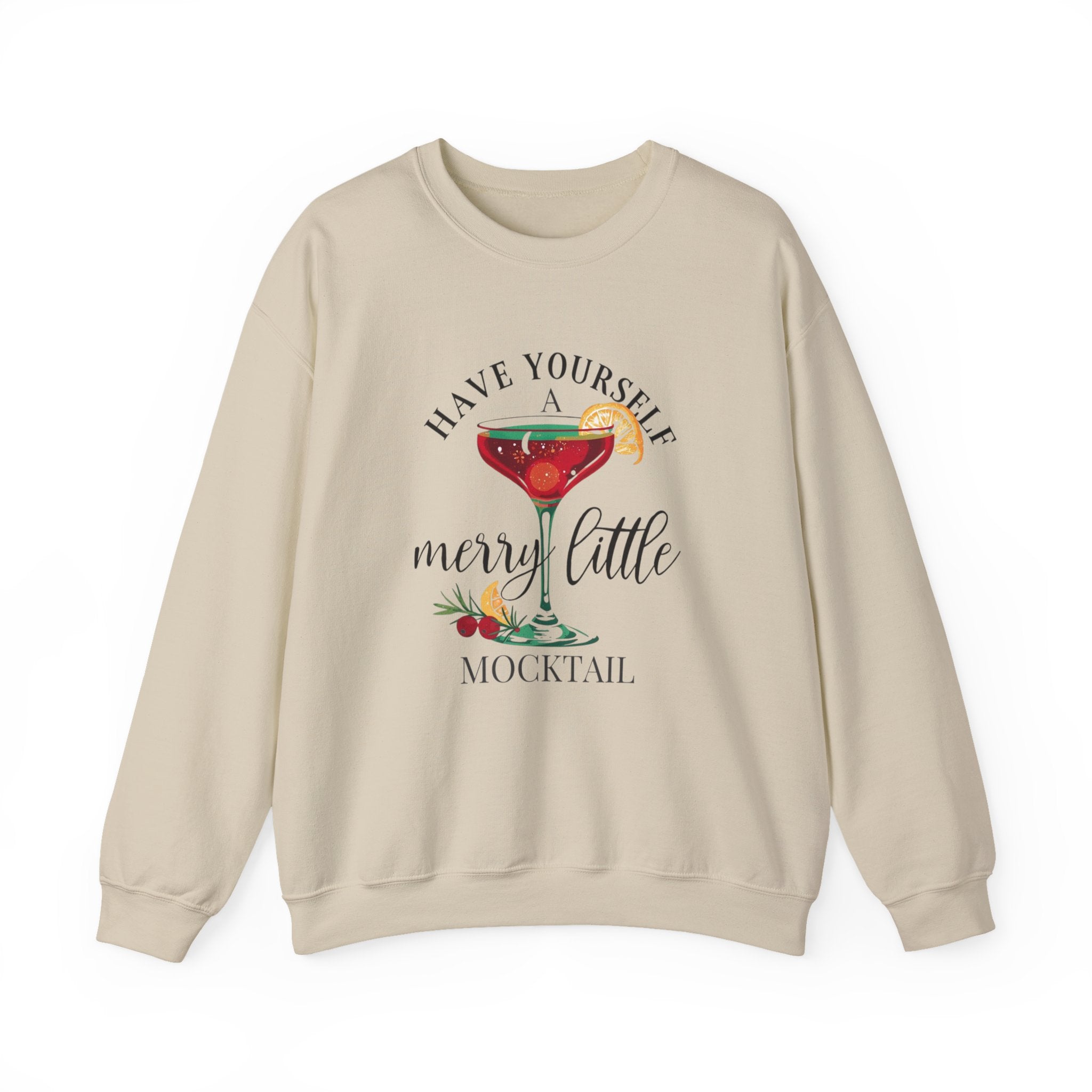 "Have Yourself a Merry Little Mocktail" holiday crewneck sweatshirt