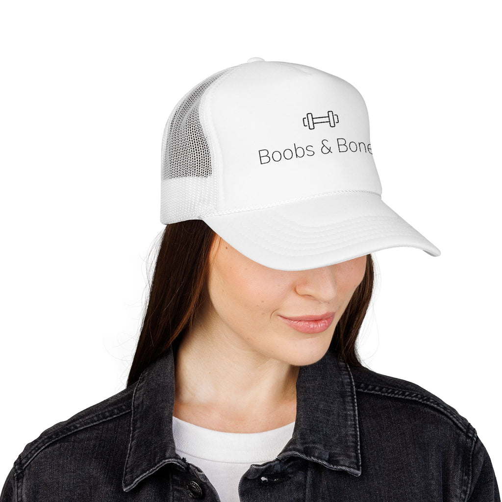 Boobs & Bones logo trucker hat