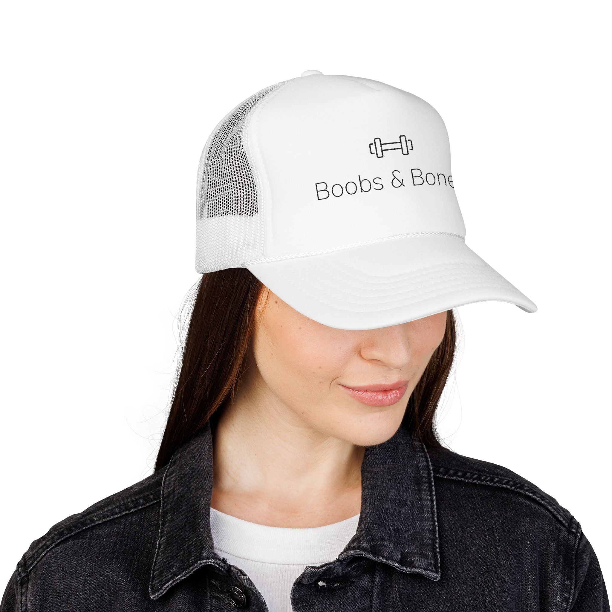 Boobs & Bones logo trucker hat