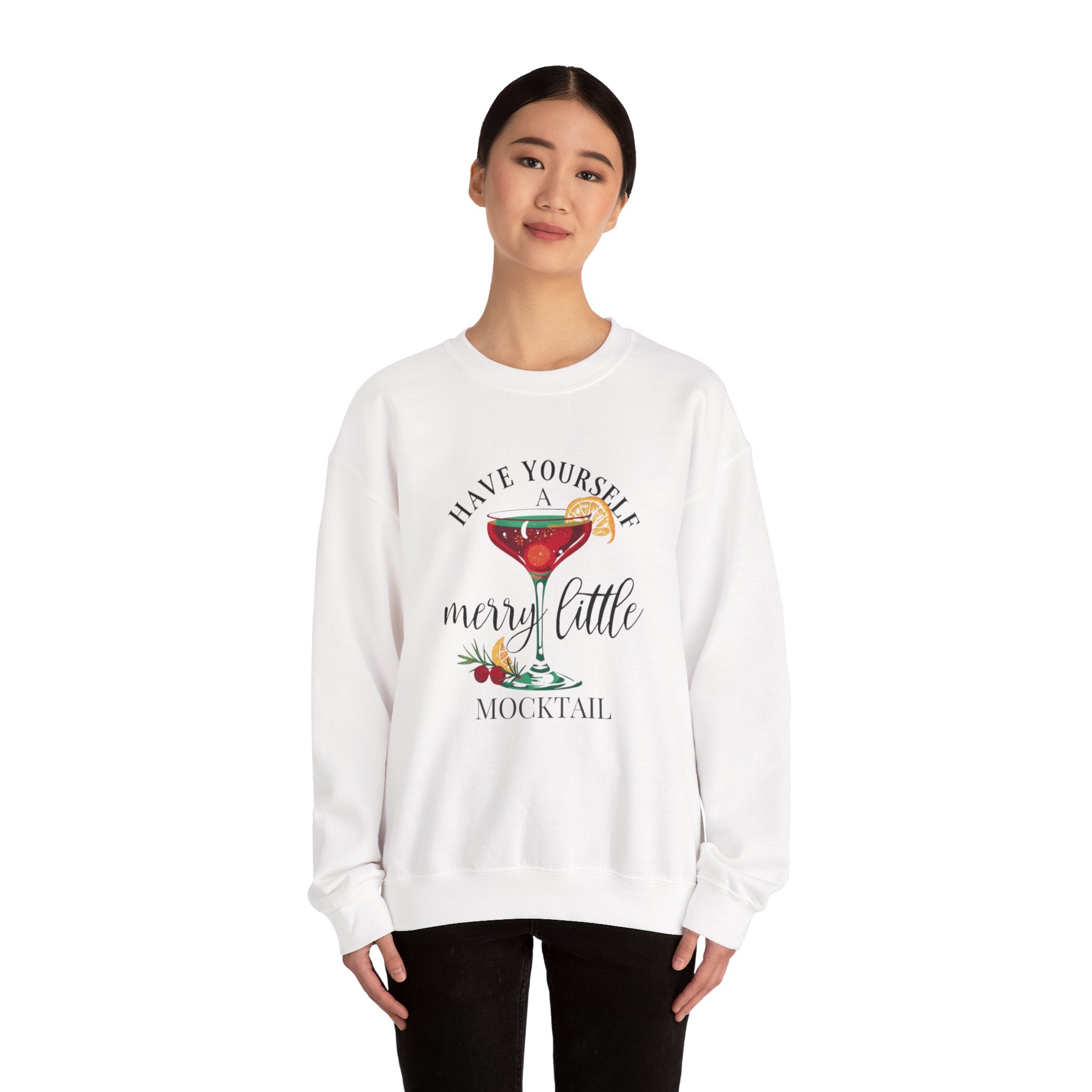 "Have Yourself a Merry Little Mocktail" holiday crewneck sweatshirt