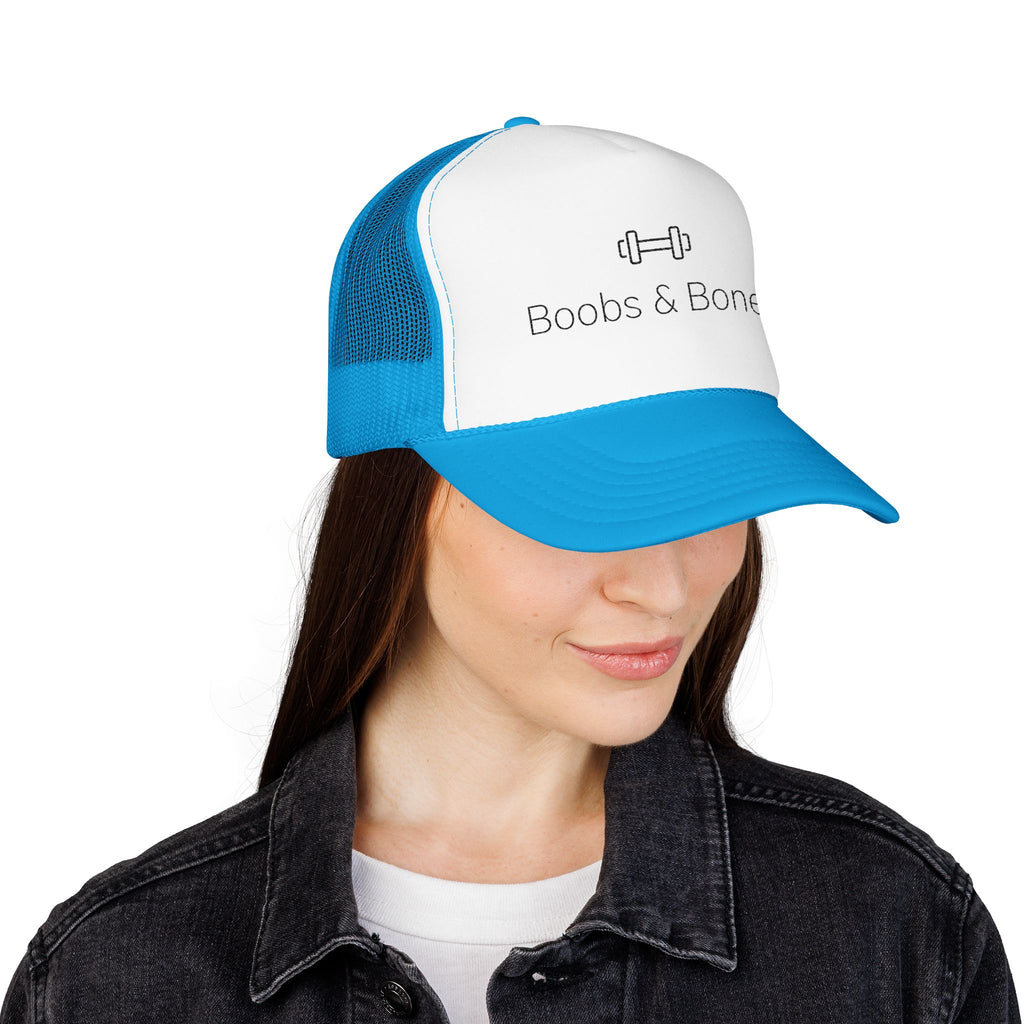 Boobs & Bones logo trucker hat