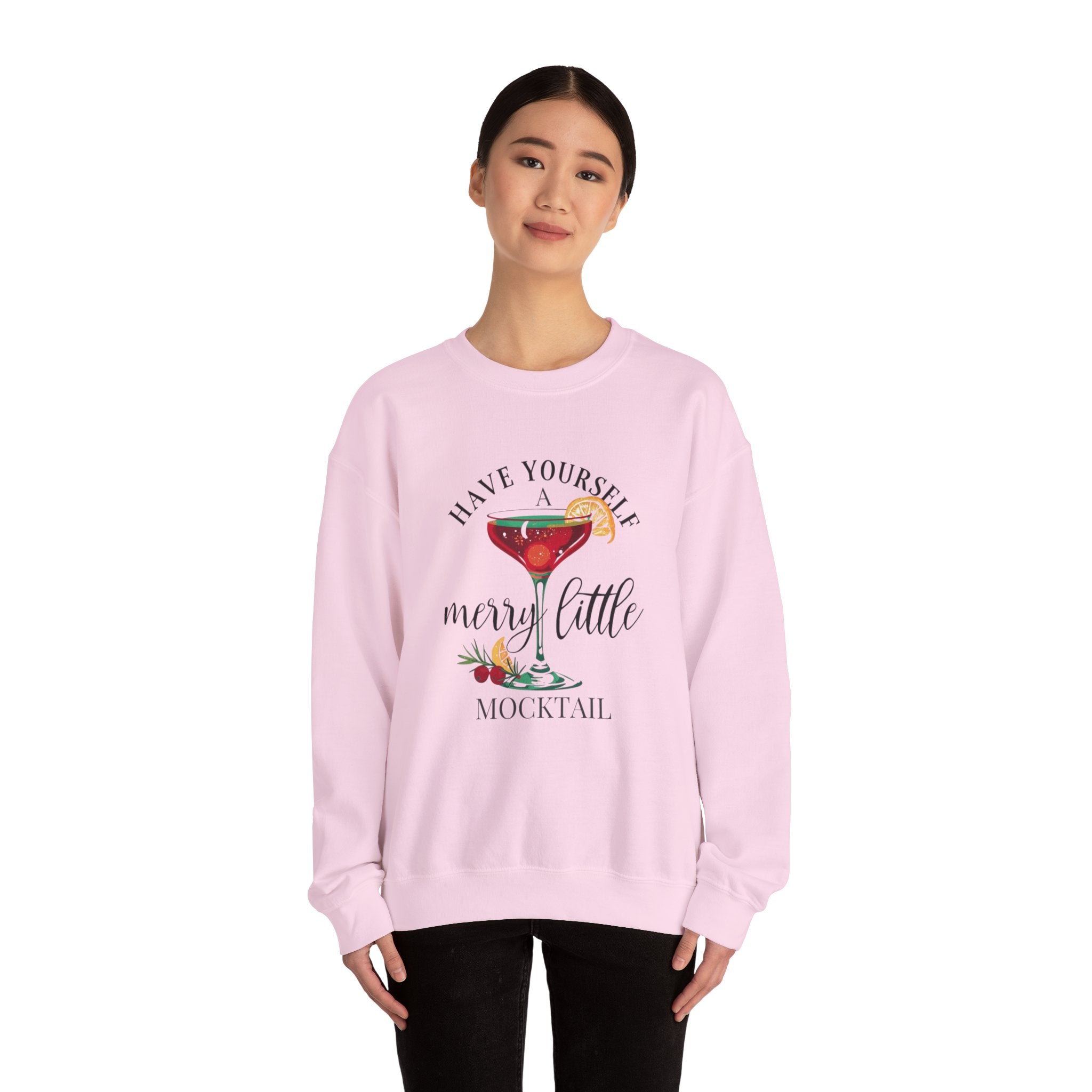 "Have Yourself a Merry Little Mocktail" holiday crewneck sweatshirt