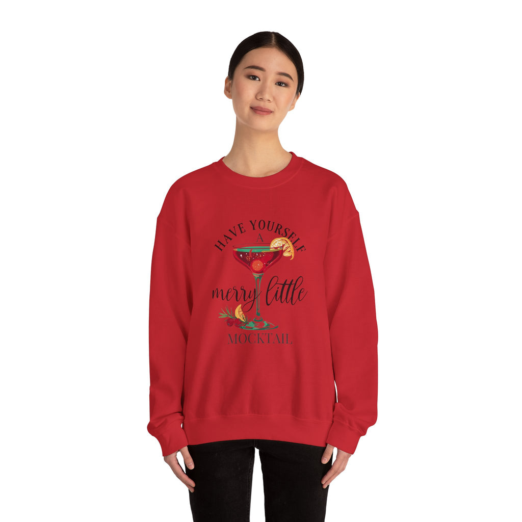 "Have Yourself a Merry Little Mocktail" holiday crewneck sweatshirt